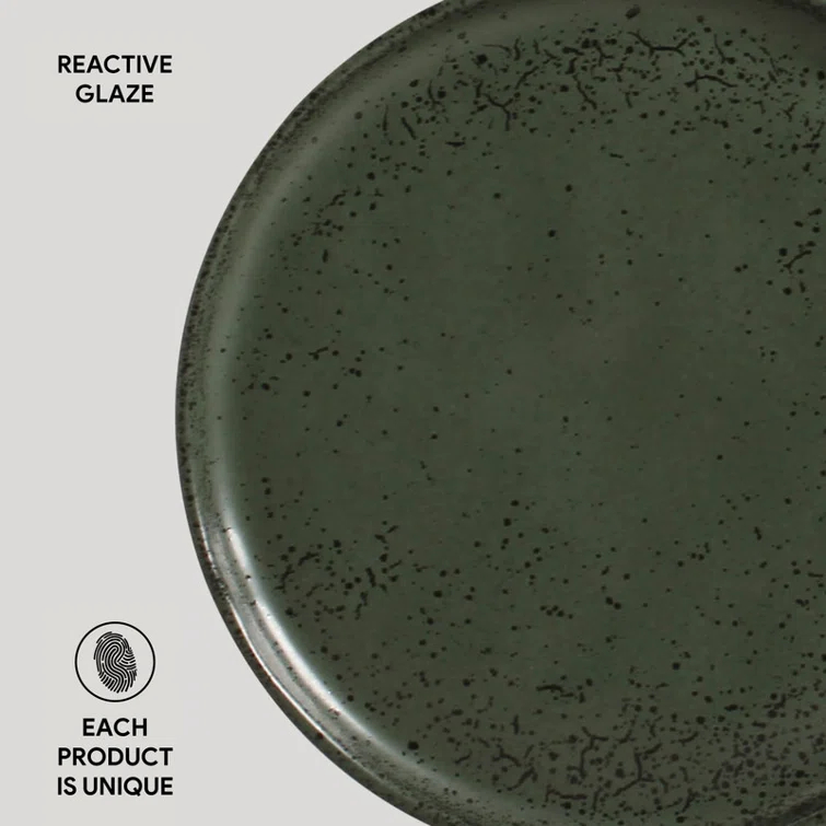 Porto Brasil Matte Black 6.1'' Stoneware Bread And Butter Plate (Set of 6)
