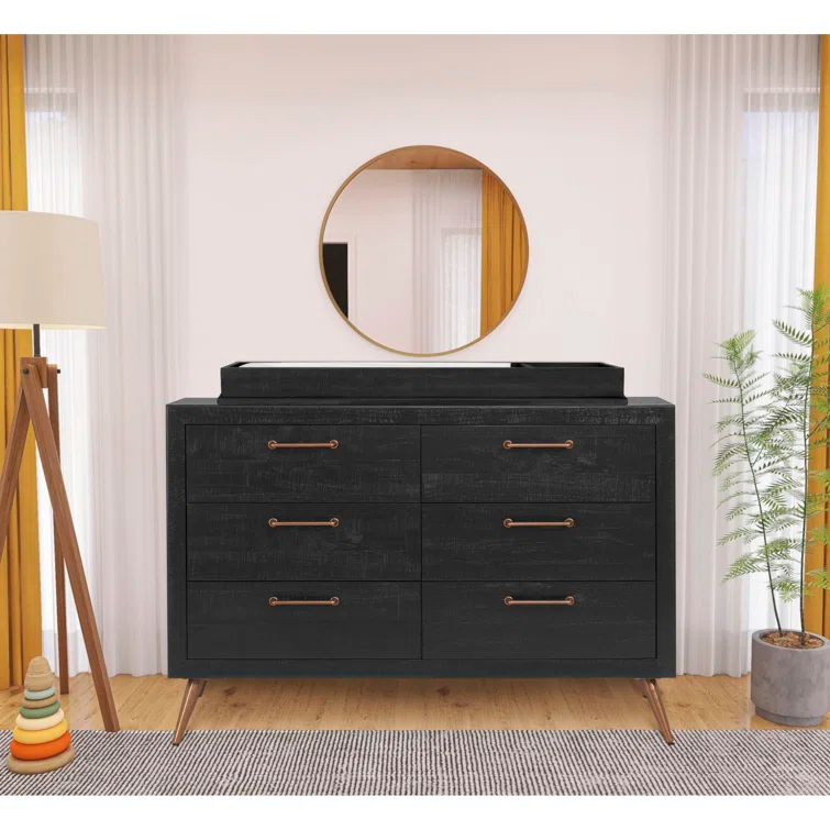 Stilnovo Solid Wood 18'' W 6 - Drawer Dresser