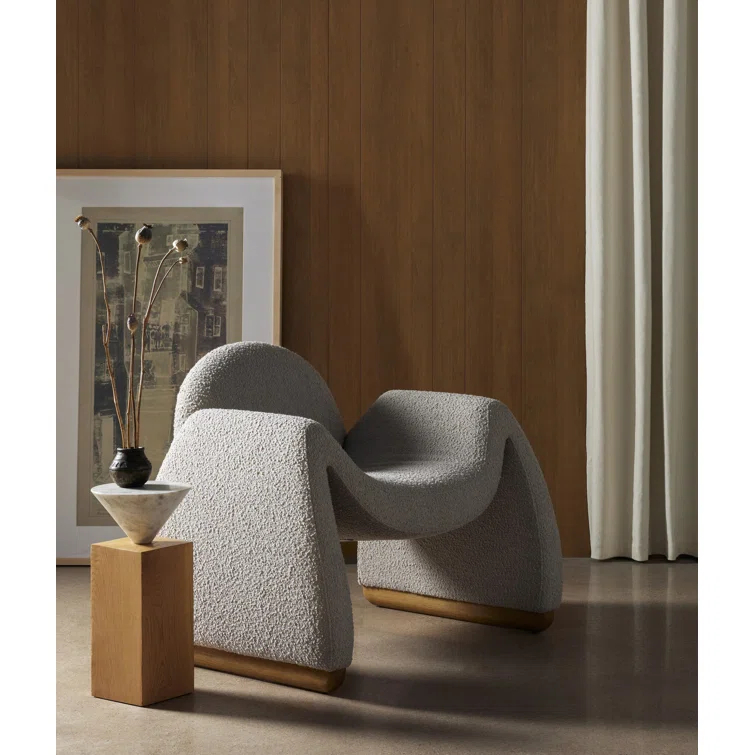 Sonoma Butterscotch Leather Barrel Accent Chair