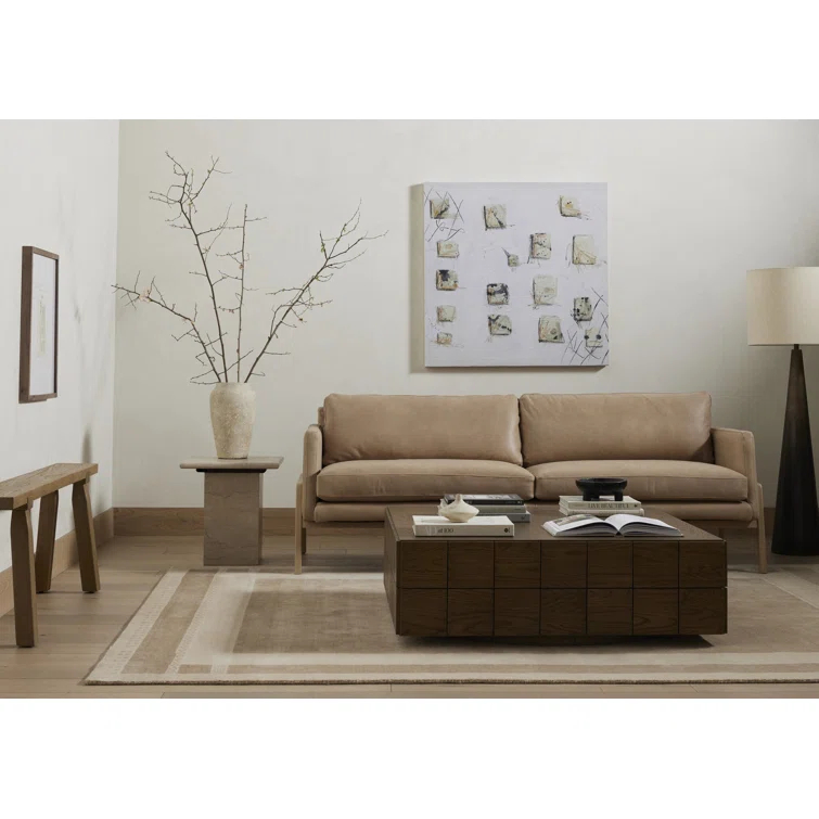 Viviana 84'' Genuine Leather Sofa