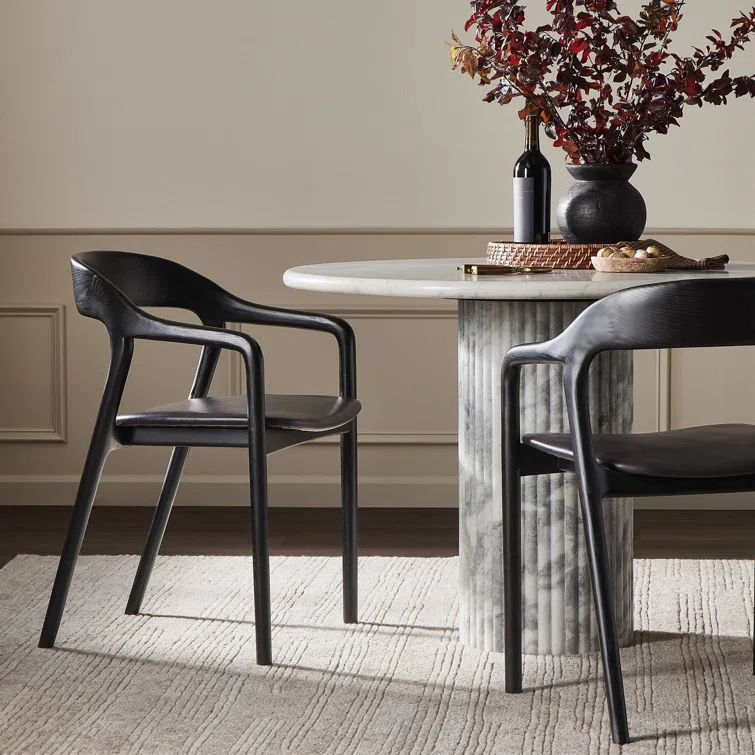 Kayla Leather Dining Armchair
