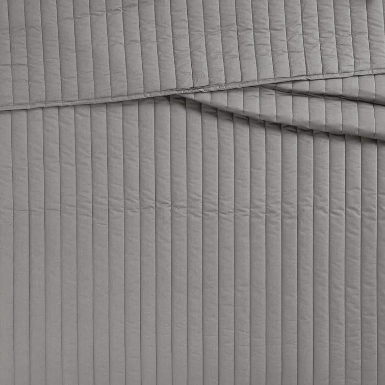 Brooklyn Loom Oversized Cotton Percale 3 Piece Quilt Set