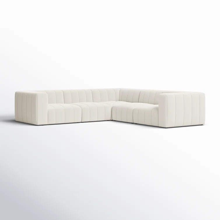 Fayette Cloud Tufted 5-Piece L-Shaped Modular Sectional