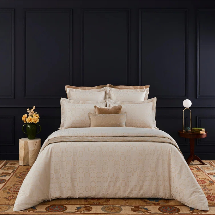 Allure Organic Cotton Jacquard Queen Duvet Cover