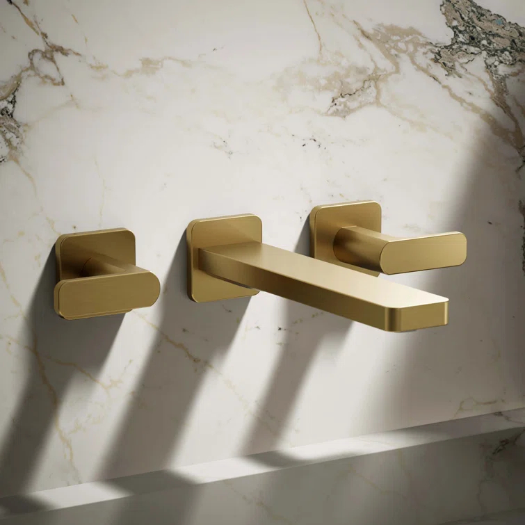 Parallel Wall-Mount Bathroom Sink Faucet Trim