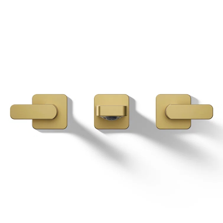 Parallel Wall-Mount Bathroom Sink Faucet Trim