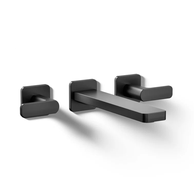 Parallel Wall-Mount Bathroom Sink Faucet Trim