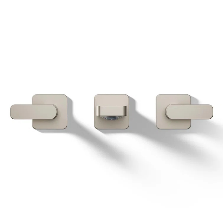 Parallel Wall-Mount Bathroom Sink Faucet Trim