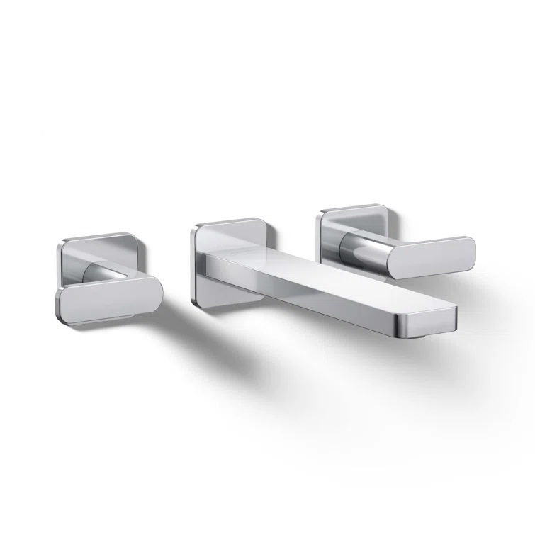 Parallel Wall-Mount Bathroom Sink Faucet Trim