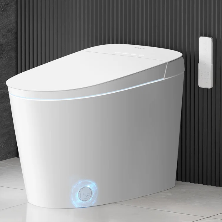 Smart Toilet ADA Comfortable Chair Height, 1000 Gram MaP Flushing Score, Built in Tank, Auto Open & Close Lid, Auto Flush, Foot Sensor Operation