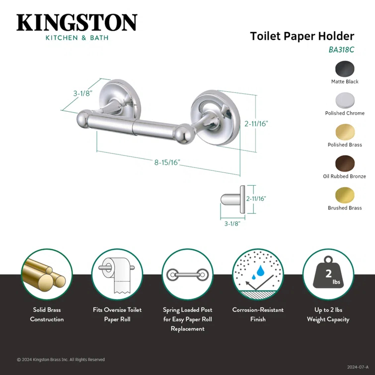 Kingston Brass Classic Toilet Paper Holder