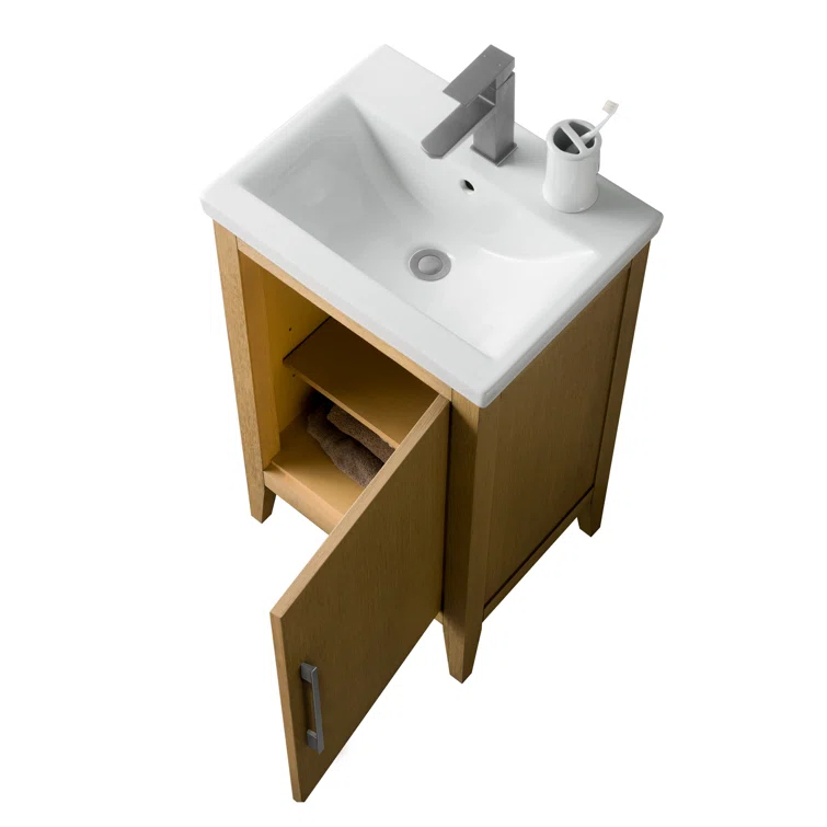 20'' Single Bathroom Vanity with Ceramic Top