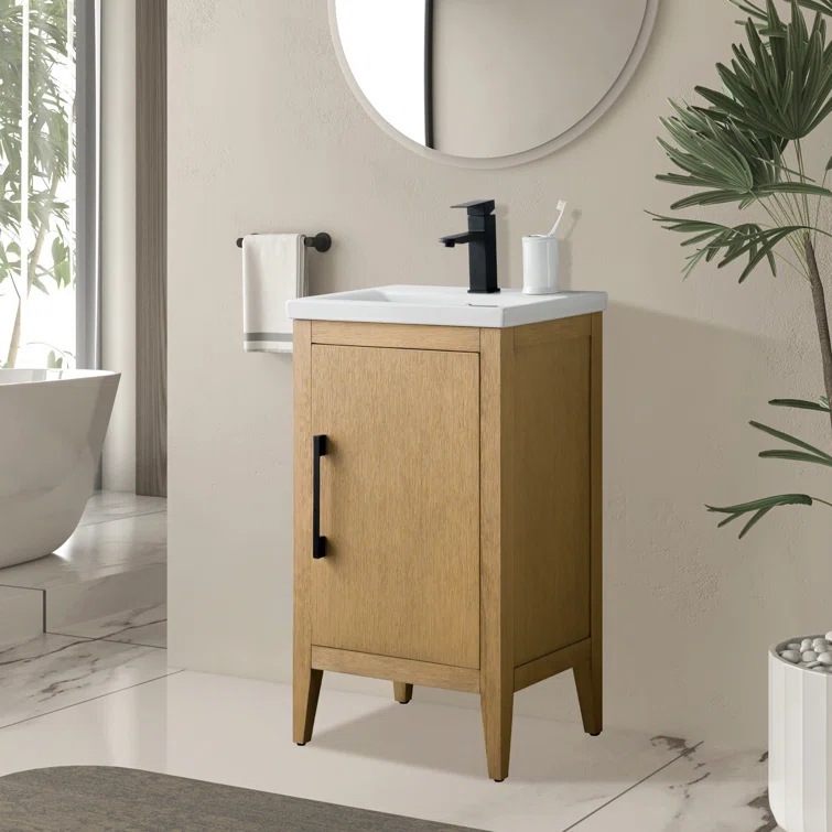 20'' Single Bathroom Vanity with Ceramic Top