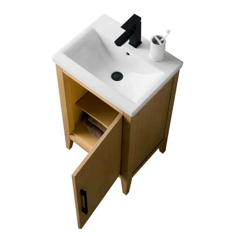 20'' Single Bathroom Vanity with Ceramic Top