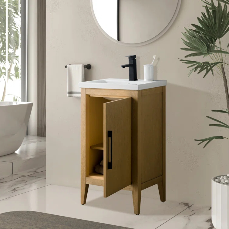 20'' Single Bathroom Vanity with Ceramic Top