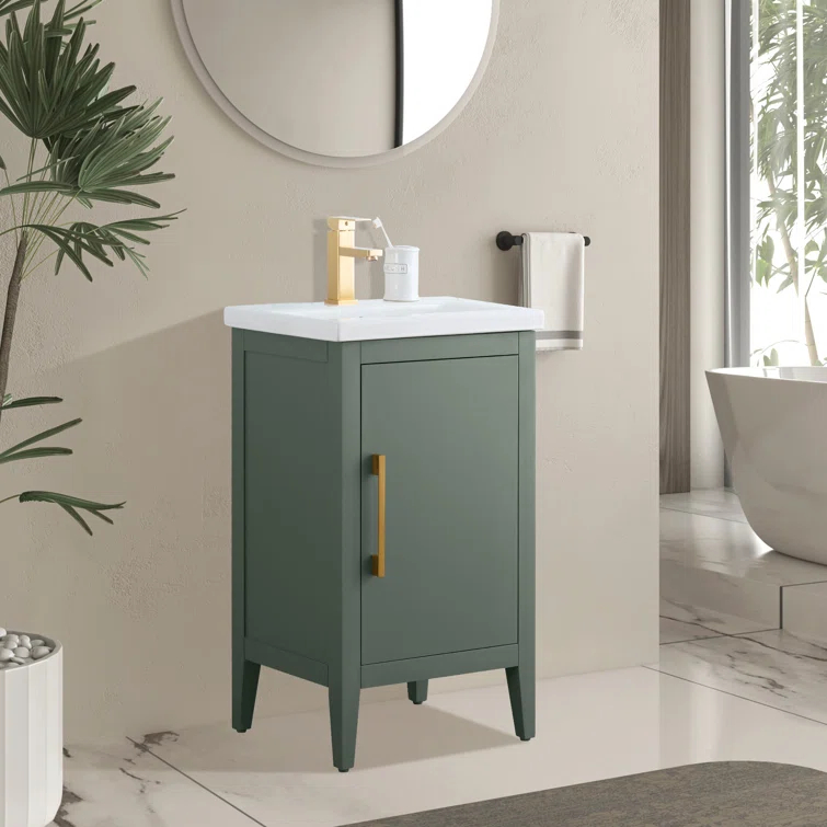 20'' Single Bathroom Vanity with Ceramic Top