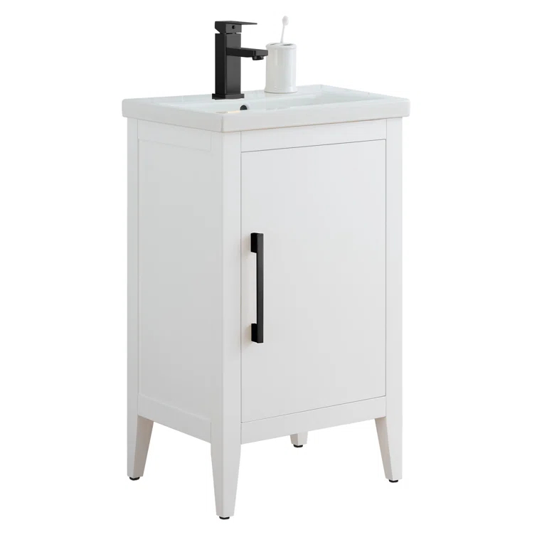 20'' Single Bathroom Vanity with Ceramic Top
