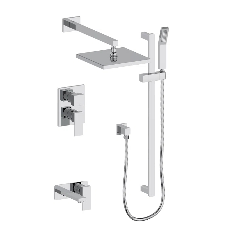 ZLINE ZLINE Bliss Shower System W/ 16 in. Oversized Shower Head in Brushed Nickel (BLS-SHS16-BN) BLS-SHS16-CH