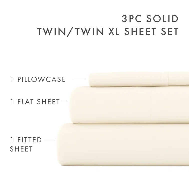 Becky Cameron 1800 Series Double-Brushed Microfiber 4 Piece Sheet Set
