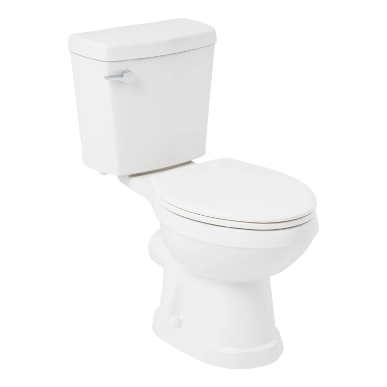 Waycross 1.28 GPF Two Piece Elongated Chair Height Rear Outlet Toilet - Seat Included