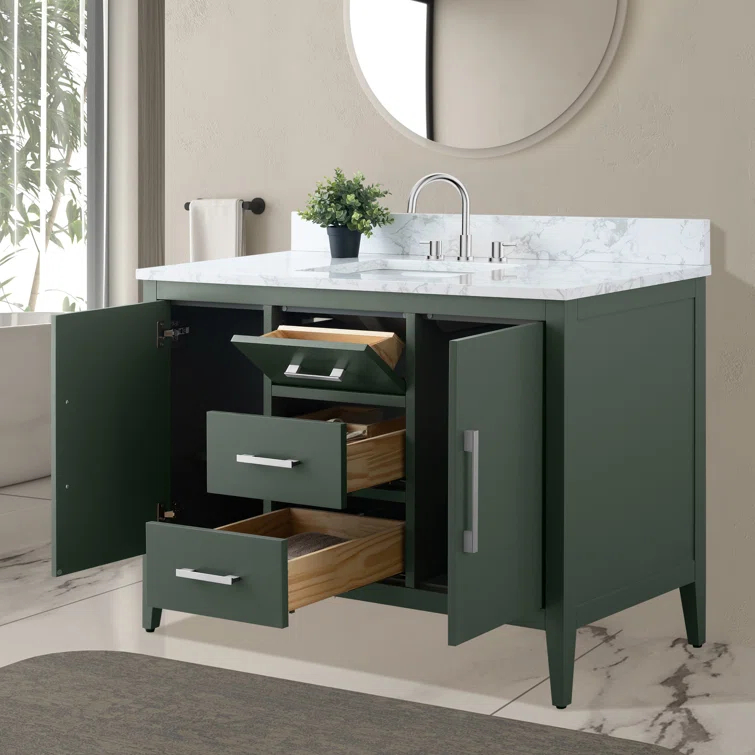 48'' Single Bathroom Vanity with Engineered Marble Top