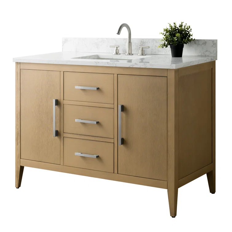 48'' Single Bathroom Vanity with Engineered Marble Top
