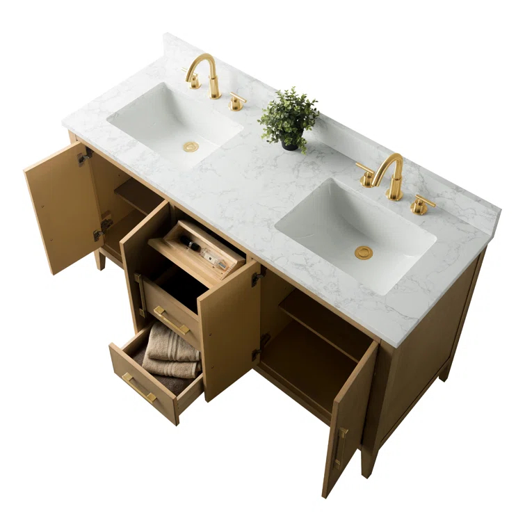 60" Double Bathroom Vanity Set