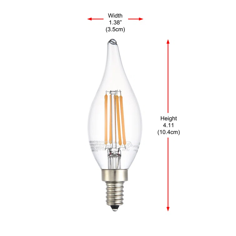 6W (60 Watt Equivalent) E12 Dimmable LED Candle Light Bulb