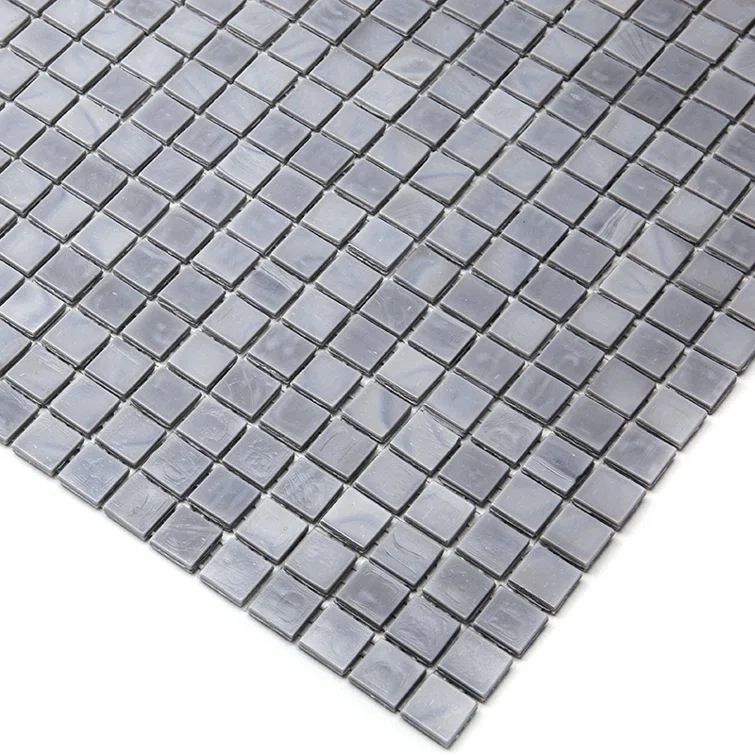 Skosh 0.6" x 0.6" Glass Grid Mosaic Wall & Floor Tile