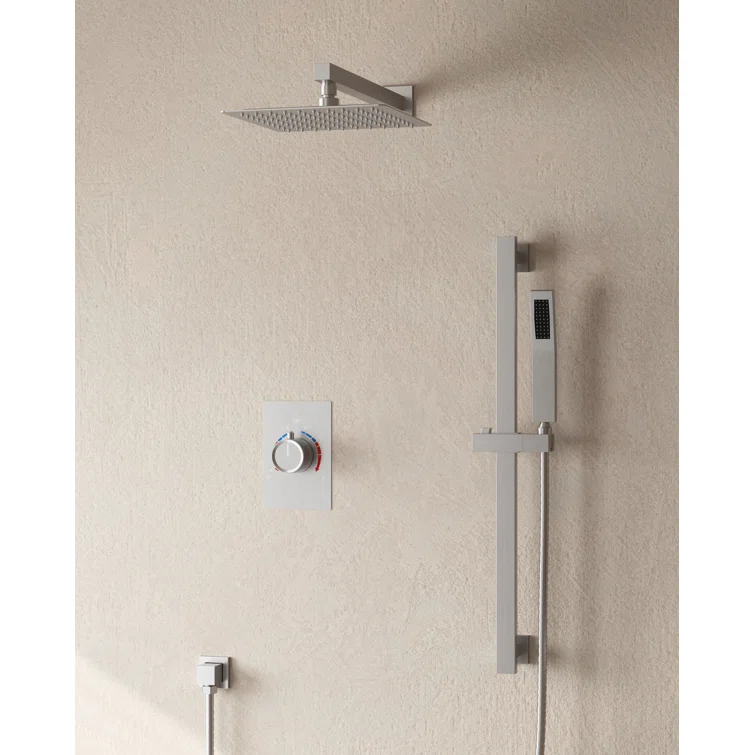 RainfallCascade 10" Pressure Balanced Slide BarShower System with Rough-In Valve