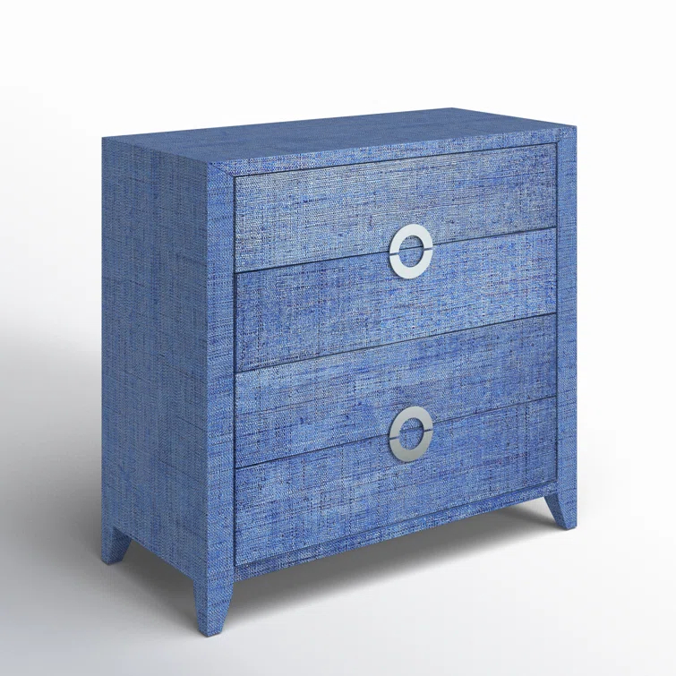 Butler Amelle 4-Drawer Raffia Accent Chest & Reviews | Perigold