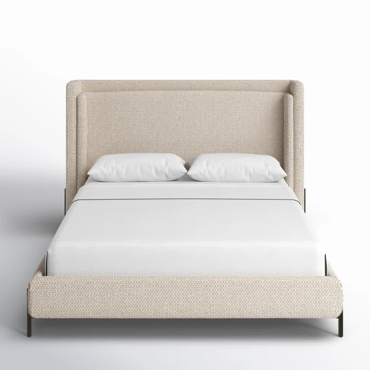 Joss & Main Lenae Upholstered Metal Platform Bed