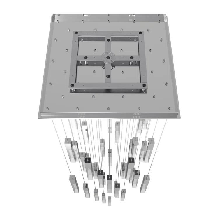 Large Polished Chrome Crystal LED Indoor/Outdoor Chandelier