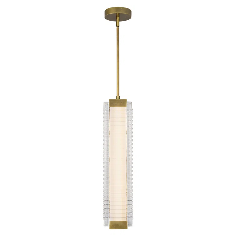 Alai Ribbed Glass LED Pendant