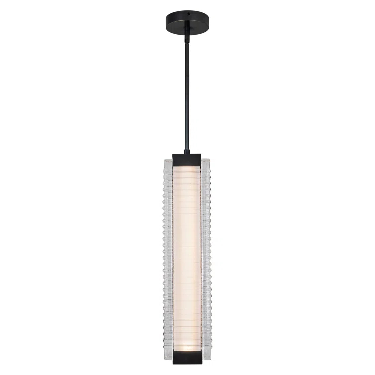 Alai Ribbed Glass LED Pendant