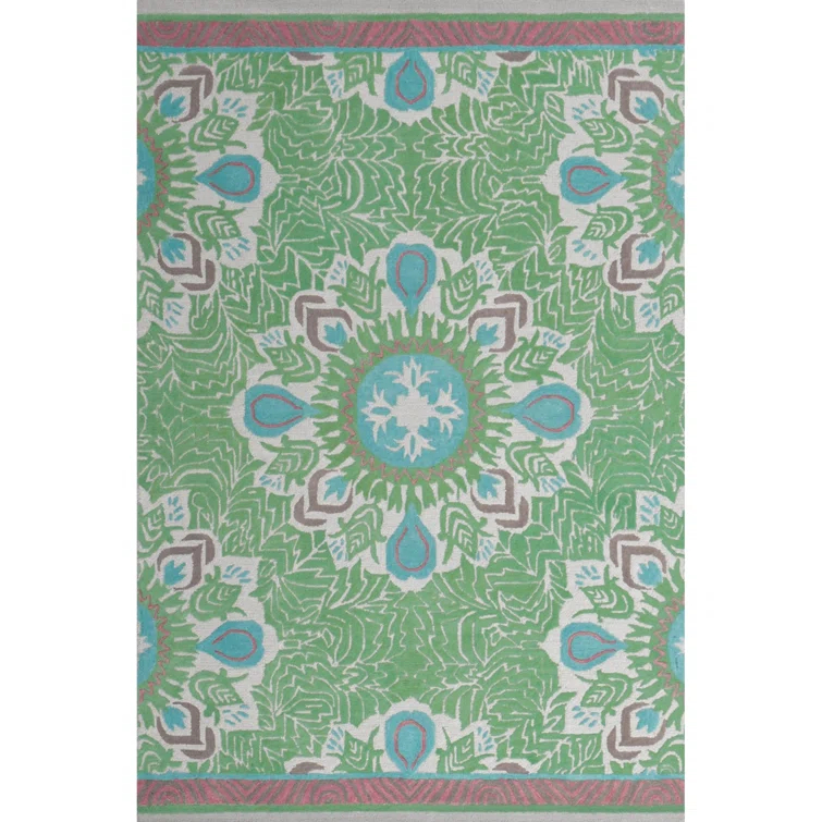 Oasis Hand-Tufted New Zealand Wool Multicolor Area Rug