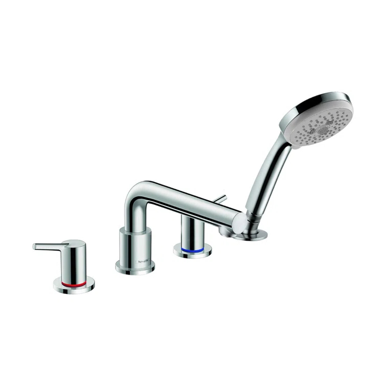 Talis S Double Handle Deck Mounted Roman Tub Faucet Trim with Diverter and Handshower