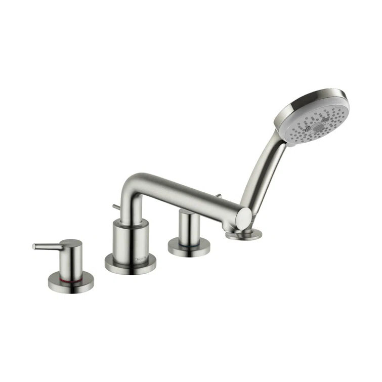Talis S Double Handle Deck Mounted Roman Tub Faucet Trim with Diverter and Handshower