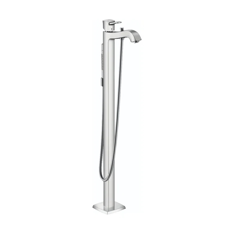 Metropol Classic Single Handle Floor Mounted Freestanding Tub Filler Trim with Hand Shower