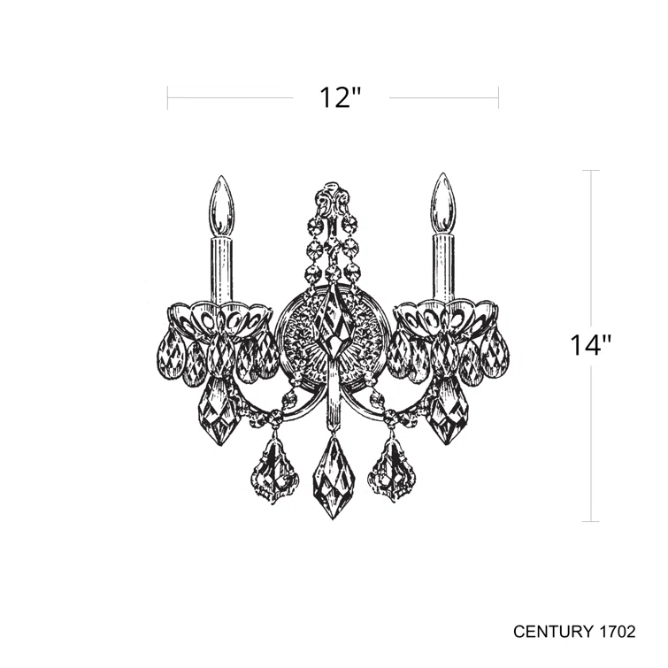 Century Steel Candle Wall Light