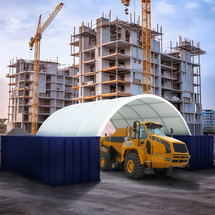 20'x20' Shipping Container Canopy Shelter 15oz PVC