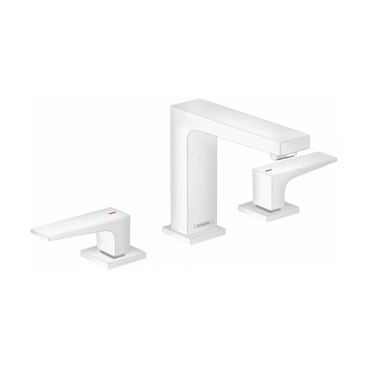 Hansgrohe Metropol Widespread Faucet 110 with Lever Handles and Drain Assembly, 1.2 GPM