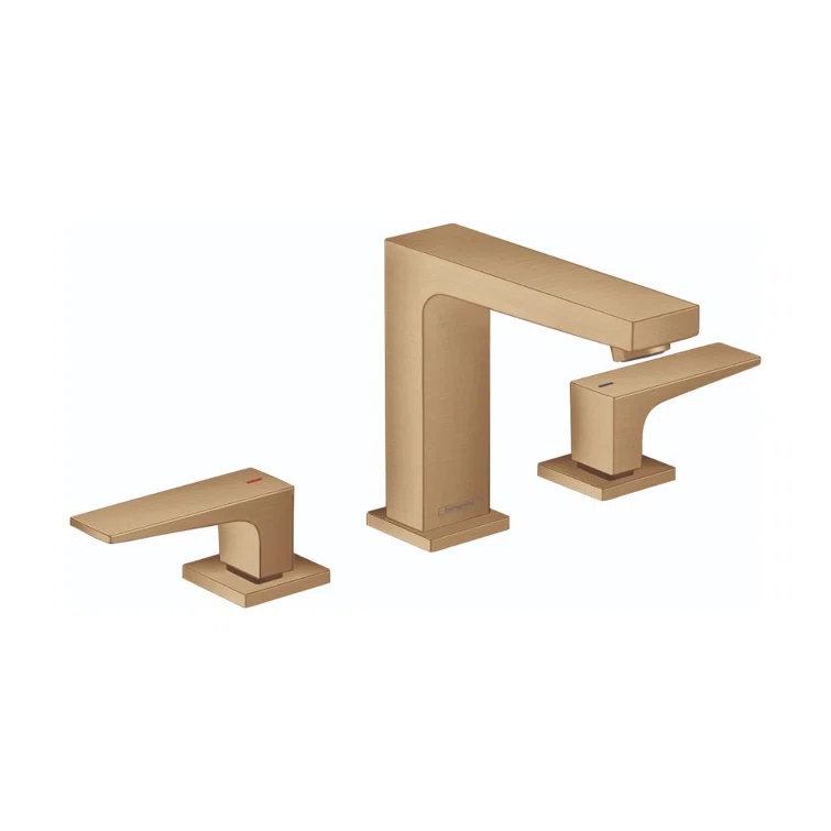 Hansgrohe Metropol Widespread Faucet 110 with Lever Handles and Drain Assembly, 1.2 GPM