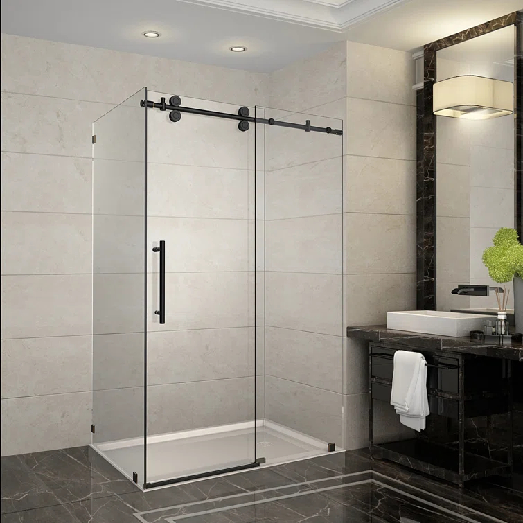 Langham 48" x 75" Rectangle Sliding Shower Enclosure