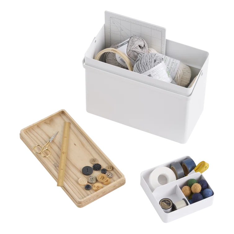 Tower Yamazaki Home First Aid Box Three Tiered Medical Supplies Organizer, Multicompartment
