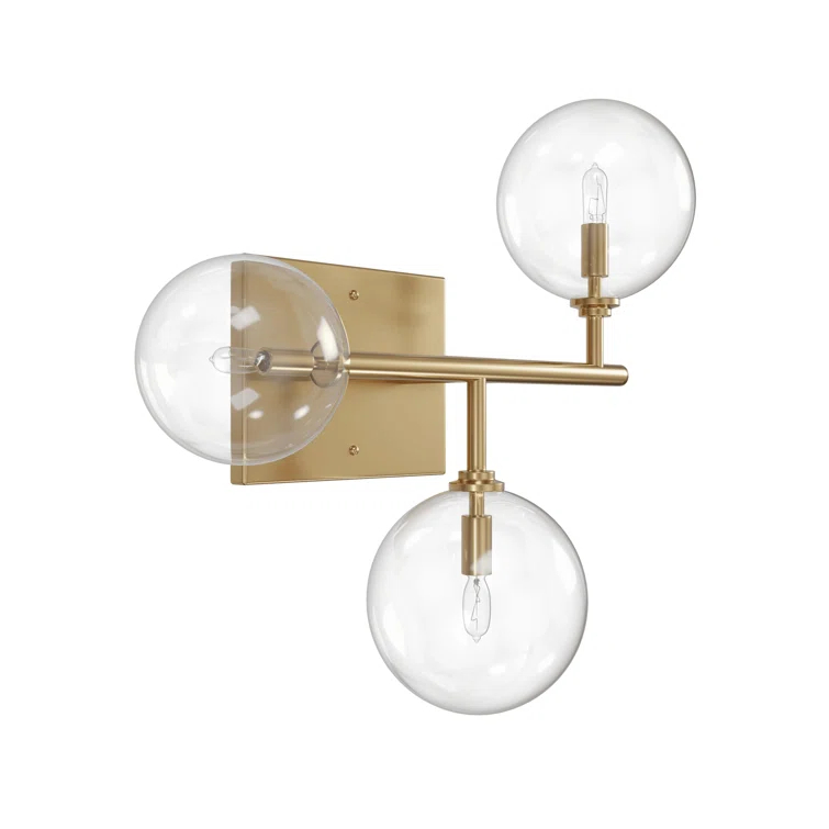Delilah Brass Dimmable Direct Wired Electric Sconce