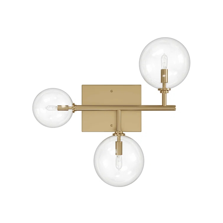 Delilah Brass Dimmable Direct Wired Electric Sconce