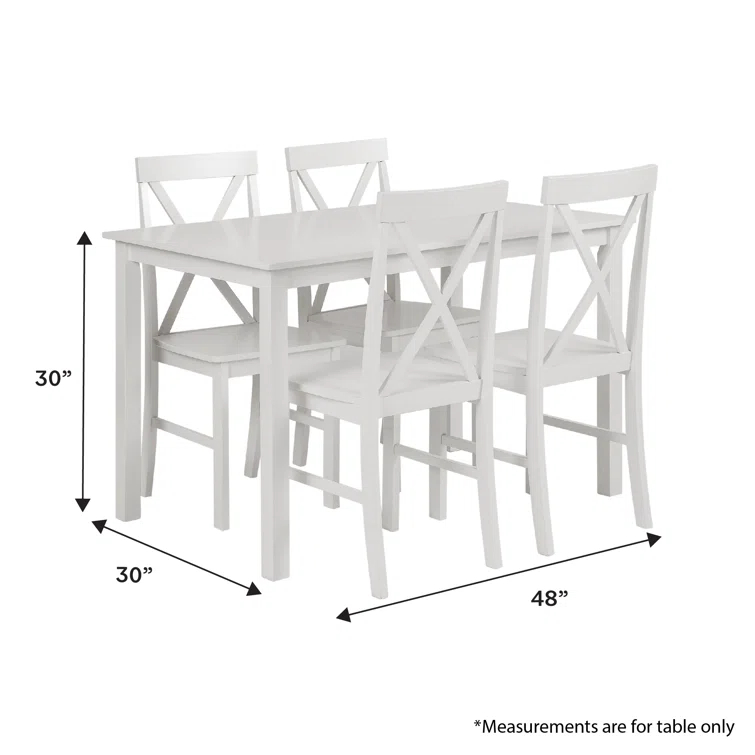 5 - Piece Dining Set with X-Back Chairs