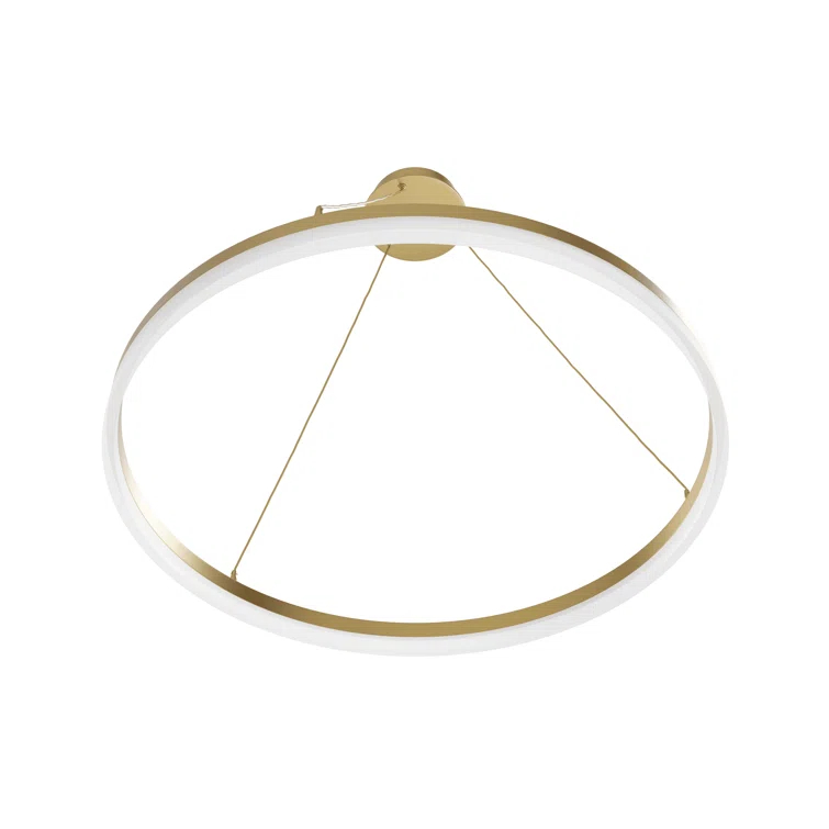 Gold Circular Aluminum LED Pendant Light
