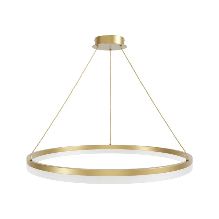 Gold Circular Aluminum LED Pendant Light